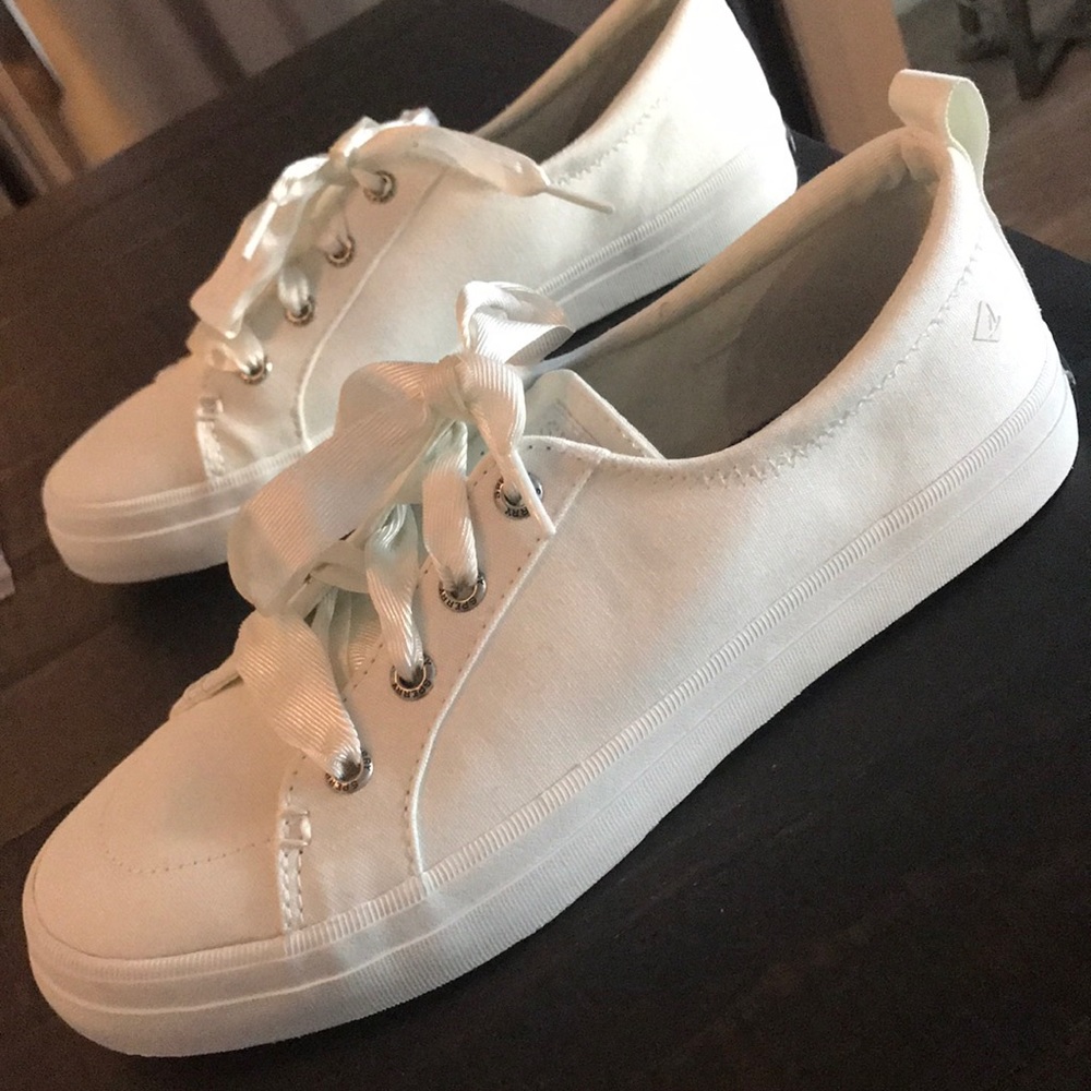 Sperry ribbon laced shoes